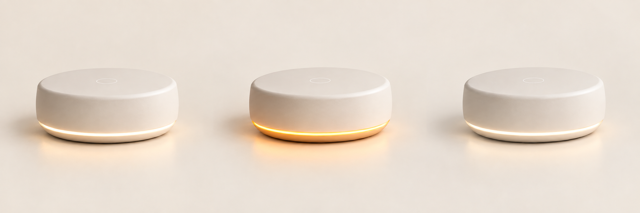 SYRA with a soft warm-white light around its base